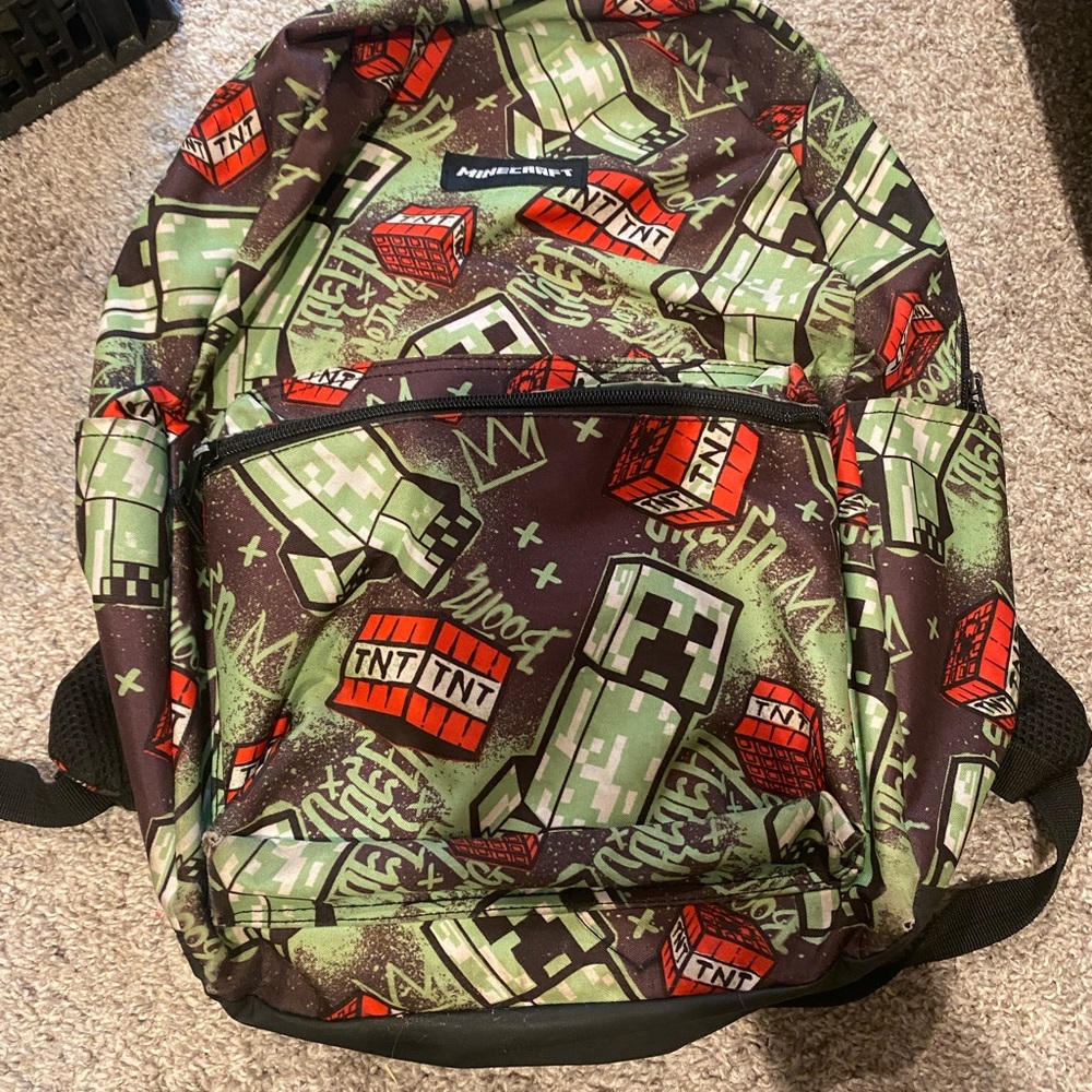 Minecraft Creeper Kids Backpack - Green and Black